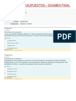 Costos y Presupuestos - Examen Final