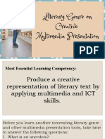 Literary Genre On Creative Multimedia Presentation