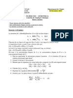 Controle de Cinétique 2019 2020 Avec Corrigé