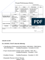 MathProjectRubric-1 Quarter 2