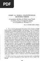 Sobre La Teoria Constitucional de Rudolf Smend