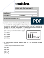 Prueba Escrita de Matematica