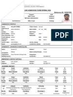 Admission Form