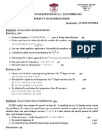 EVALUATION SEQUENTIELLE N 2 (2nd)