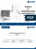 SESIÓN 2 - 2.1 CONSIDERACIONES para Proyectos de PUENTES