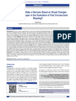 Is It Reliable To Make A Decision Based On Visual Changes in The Patient's Diaper in The Evaluation of Post Circumcision Bleeding