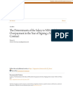 The Determinants of The Salary in NBA and The Overpayment in The Year of Signing A New Contract