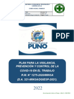 Modelo Plan para La Vigilancia, Prevención y Control de La Covid-19 en El Trabajo 21 01 2022