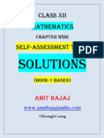 Xii Maths Book-1 Based (Solutions) Self-Assessment Tests 2022-23 (Amit Bajaj)