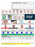 COSHH Assessment Form - Annexure 17