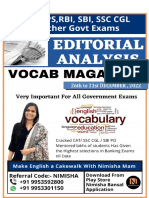 WEEKLY EDITORIAL VOCABULARY MAGAZINE BY NIMISHA MAM 26th To 31th