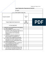 TESDA UTPRAS Checklist of Requirements