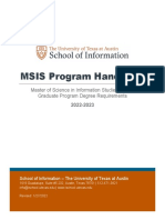 Msis Program Handbook