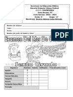 Examen 6° A Primer Trimestre