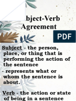 Subject-Verb Agreement