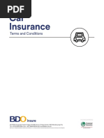 Car Insurance Terms and Conditions BDOInsure