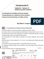 CO2 - Semana 13 - El Análisis de Precios Unitarios