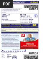 Ryanair Boarding Pass