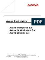 Avaya Port Matrix Avaya Workplace