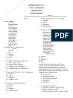 Prueba Acumulativa Español 8°