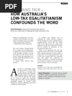 FREE and FAIR-How Australias Low Tax Egalitatianism Confounds The World-Alexander-2010