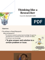 Thinking Like A Researcher