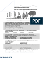 Ecological Succession 8th Live Worksheet