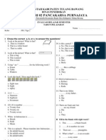 Soal Bahasa Inggris Kelas 3 SD