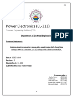 Power Electronics (EL-313) : Complex Engineering Problem (CEP)