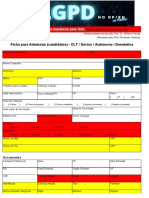 Modelo de Ficha de Admissão