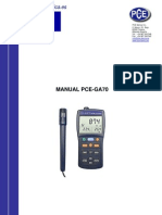 Manual Medidor Gas Pce Ga70