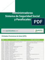 Administradoras Eps y Afp