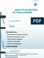 Exposé Traitement Et Production de L'eau Potable