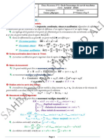 Serie Etude Cinématique Umvt de Translation 3eme SC 2023