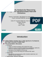 Opportunity Analysis For Recovering Energy From Industrial Waste Heat and Emissions