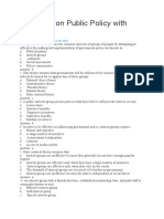 100 MCQ On Public Policy With Answer