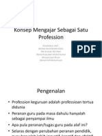 Konsep Mengajar Sebagai Satu Profession