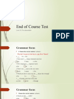 B1 - 2 - End of Course Test - With Key