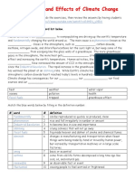 Climate Change Cause and Effect Worksheet Task2