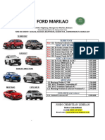 John Cristian Ford Pricelist 2022