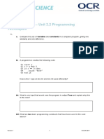 Programming Techniques End of Unit Quiz Lesson Element