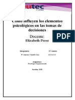 Tarea (Semana3) - Elementos Psicológicos en Las Tomas de Decisiones - Yaneth Cruz 32111154