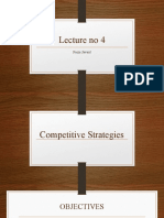 Lecture No 4 - Competitive Strategies