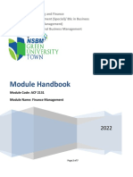 Module Handbook - Financial Management - 2022 - 21.1 Batch