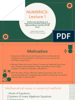 Numerics Lecture 1