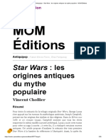 Antiquipop - Star Wars - Les Origines Antiques Du Mythe Populaire - MOM Éditions