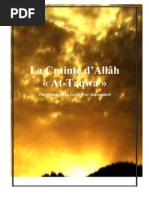 La Crainte D Allah at Taqwa