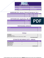 P-9 Cost Estimating Worksheet