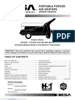 Portable Forced Air Heaters: Owner'S Manual