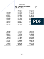 Ray's Test Examples in Arithmetic Form AE